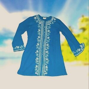 - MAIN STREET BLUE BEACH COVERUP